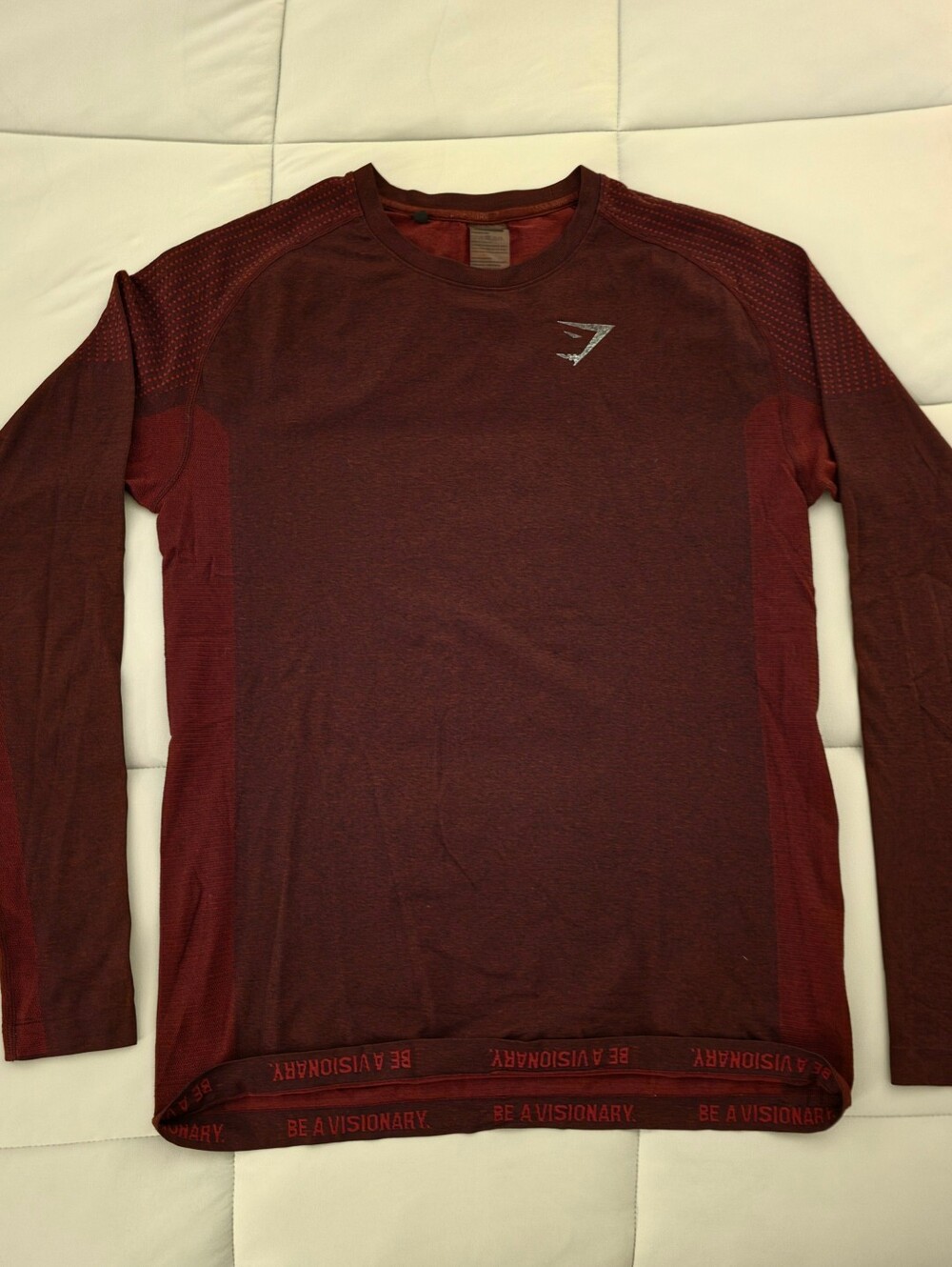 Gymshark Men's Ghost Long-Sleeve Seamless Top - Burgundy